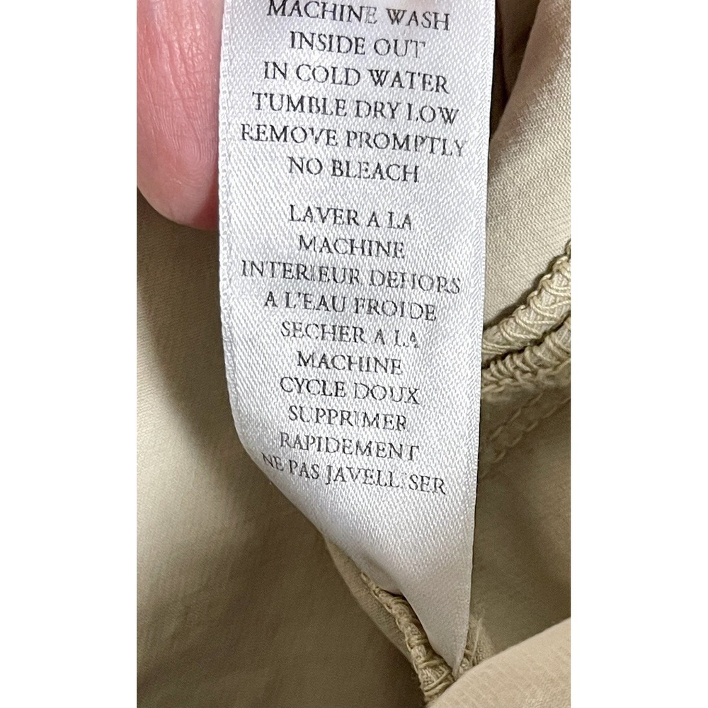 FRANK & EILEEN‎ Blackrock Utility Pants Khaki Italian Fabric Size 10 - Picture 13 of 16